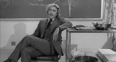 Movie gif. Gene Wilder as Dr. Frankenstein in Young Frankenstein sits in front of a classroom and says, “You are talking about the nonsensical ravings of a lunatic mind.”