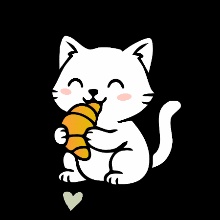 Cat Croissant GIF