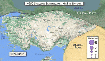 Turkey Earthquake GIF by EarthScope Consortium