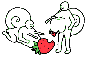 Fruit Eating Sticker by Master Tingus