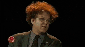 TV gif. John C Reilly as Dr Steve Brule takes off his glasses with shock, cross-eyed.