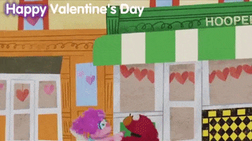 valentine's day sesame street gif