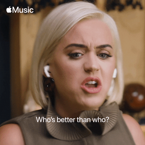 Compare Katy Perry GIF by Apple Music - Find & Share on GIPHY