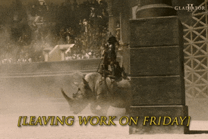 Leaving Work On Friday GIF by Gladiator Movie