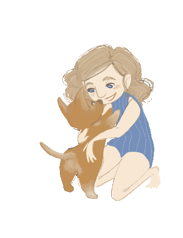 Dog Girl Sticker