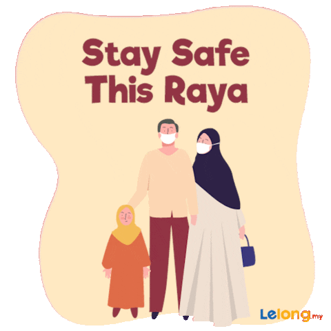 Stay Safe Hari Raya Sticker by Lelong Malaysia