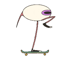 okmichie skateboard skating cruise eyeball Sticker
