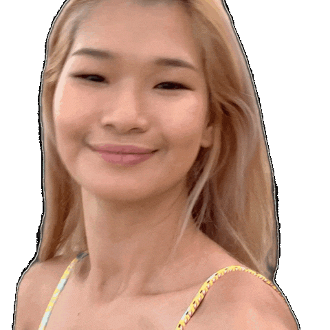 Asian Model Smile Sticker