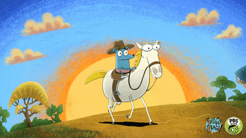horseback riding fun GIF by PBS KIDS