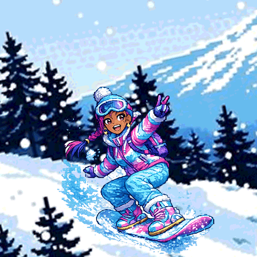 Snowboarding Snow Day GIF by SadBearGvng