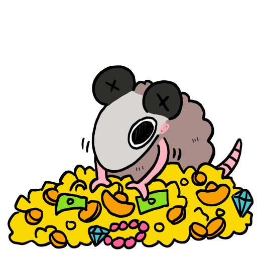 Money Possum Sticker