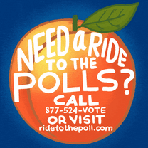 Need a ride to the polls peach