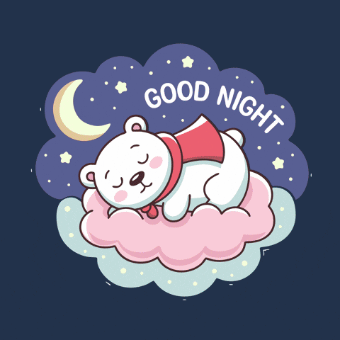 Good Night Sleepy Time GIF by sendwishonline.com