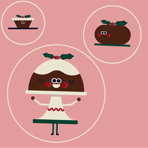 Christmas Pudding GIF by Mioe Studio - Find & Share on GIPHY