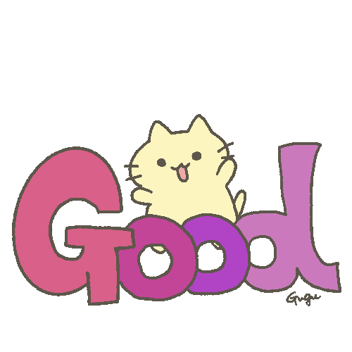 Happy Cat Sticker by yokoyamaGugu