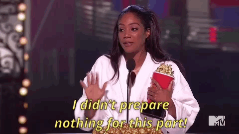 Mtv Awards I Didnt Prepare Nothing For This Part GIF by MTV Movie & TV Awards - Find & Share on GIPHY
