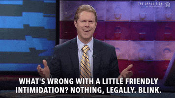 Blink Intimidation GIF by The Opposition w/ Jordan Klepper