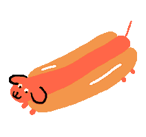 Hot Dog Running Sticker by Grace Danico