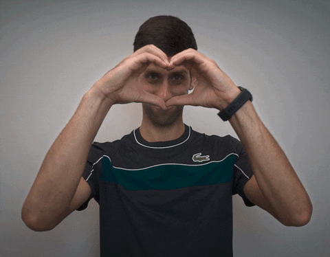 Novak Djokovic Love GIF by Miami Open - Find & Share on GIPHY