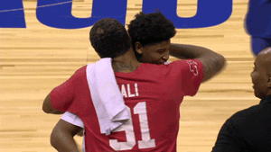 new york knicks hug GIF by NBA