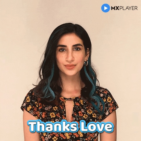 Thanks Love GIF by MX Player