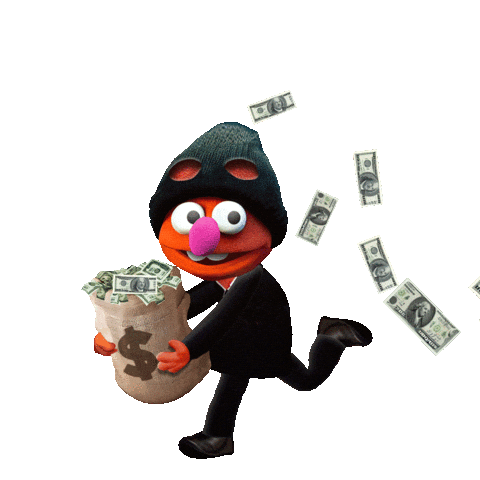 Bank Robber Running Sticker by Chris Timmons for iOS ...