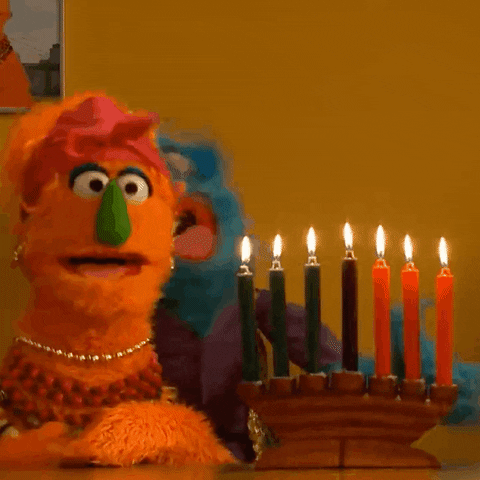 December Candles GIF by Sesame Street