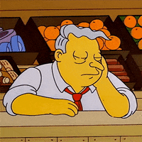 Tired The Simpsons GIF by Rodney Dangerfield