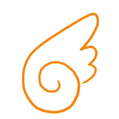 Orange Sticker by Hens World