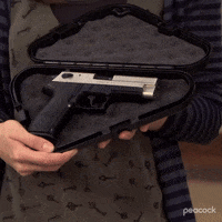 Episode 2 Gun GIF by Parks and Recreation