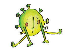 Virus Lockdown Sticker by zacchissimi