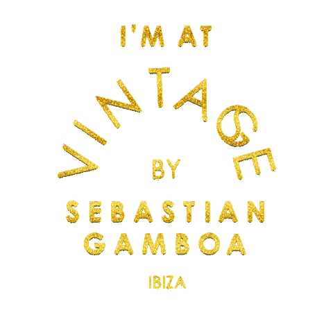 Party Vintage Sticker by Sebastian Gamboa