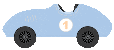 Driving Classic Car Sticker by Meri Meri