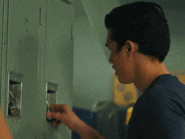 TV gif. Ross Butler as Reggie in Riverdale. He stands in front of a locker and looks at us matter of factly as he says, "You've got some pretty big coconuts."