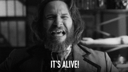 Image result for funny it's alive gif