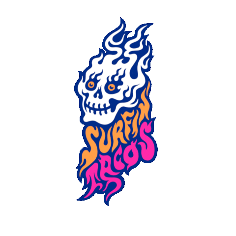 Surfin Tacos Sticker