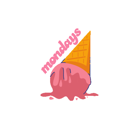 Monday Icecream Sticker by TheScoopCreative