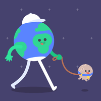 earth and moon motion graphic GIF