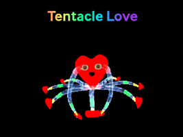 tentacle love GIF by Emovji