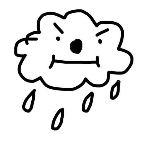 Raining Rainy Day Sticker by Aaron's World 94