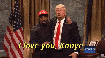 donald trump i love you kanye GIF by Saturday Night Live
