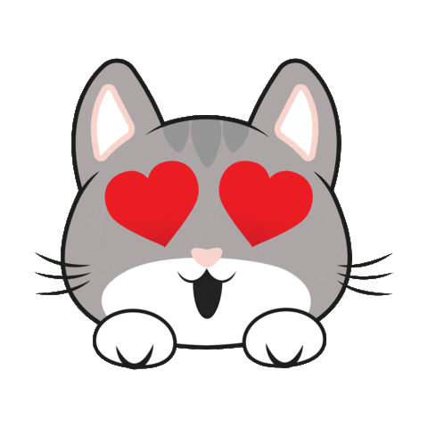 In Love Cat Sticker