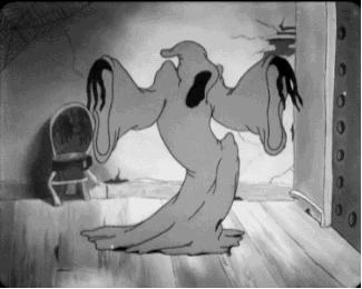 sarcastic black and white GIF