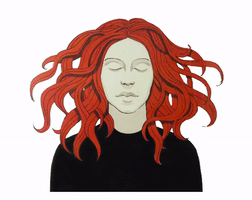 Red Hair Closed Eyes GIF