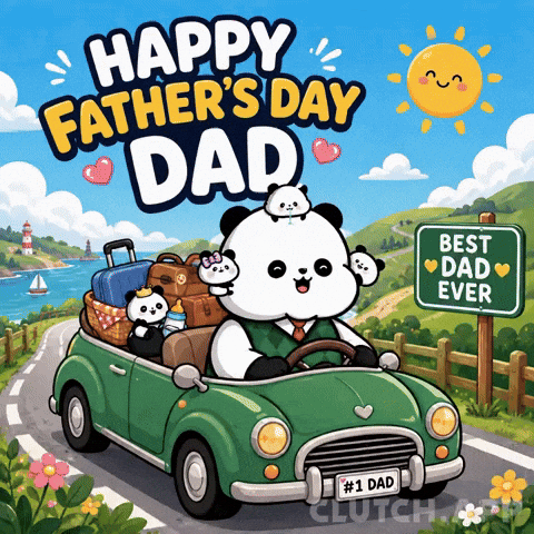 Driving Fathers Day GIF by Kanpai Pandas