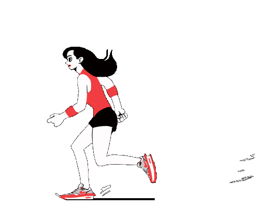 girl running gif