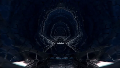 alien tunnel GIF