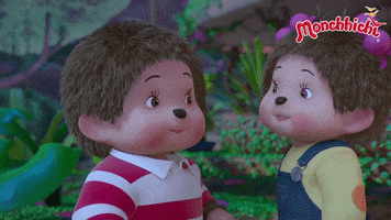 In Love Kiss GIF by MONCHHICHI
