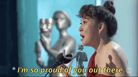 Sandra Oh Im So Proud Of You Out There Gif By Sag Awards Find Share On Giphy