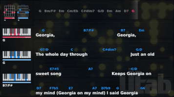 Utab lyrics kareoke chords ray charles GIF